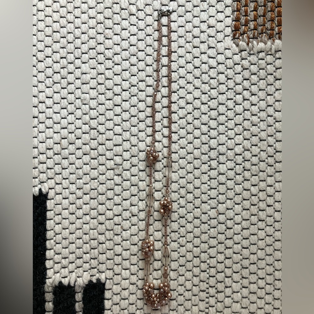 Modern Pink Pearl and Stone (Costume) Necklace from Ann Taylor Loft